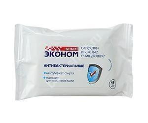 Салфетки влажные 15шт Эконом smart антибактер/108/