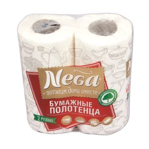 Полотенца бумажные 2 рулона 2х сл. Вейро 12,5м/12/