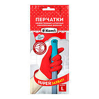 Перчатки латекс Сверхпрочные M комфи Биколор/12