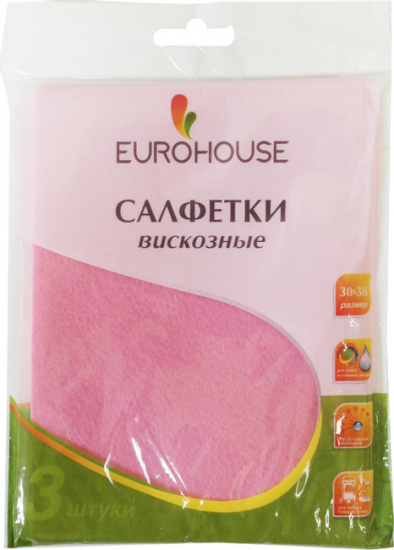 Салфетка вискоза 3шт 30*38 LUX/50/