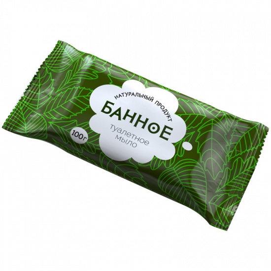 Мыло туалетное 100гр Банное в обертке/90/