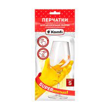 Перчатки резиновые S латексные с напыл/12/120/